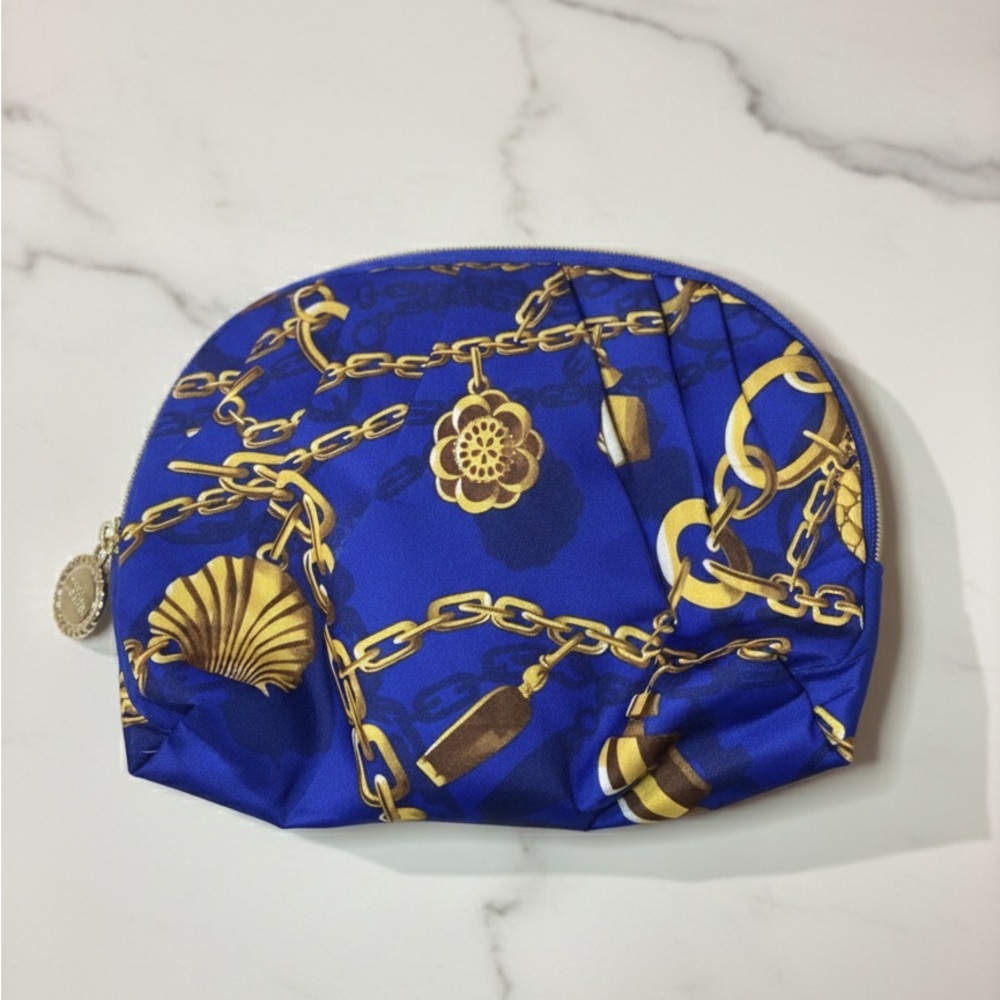Stée Lauder Blue and Gold Chain Print Women's Bag